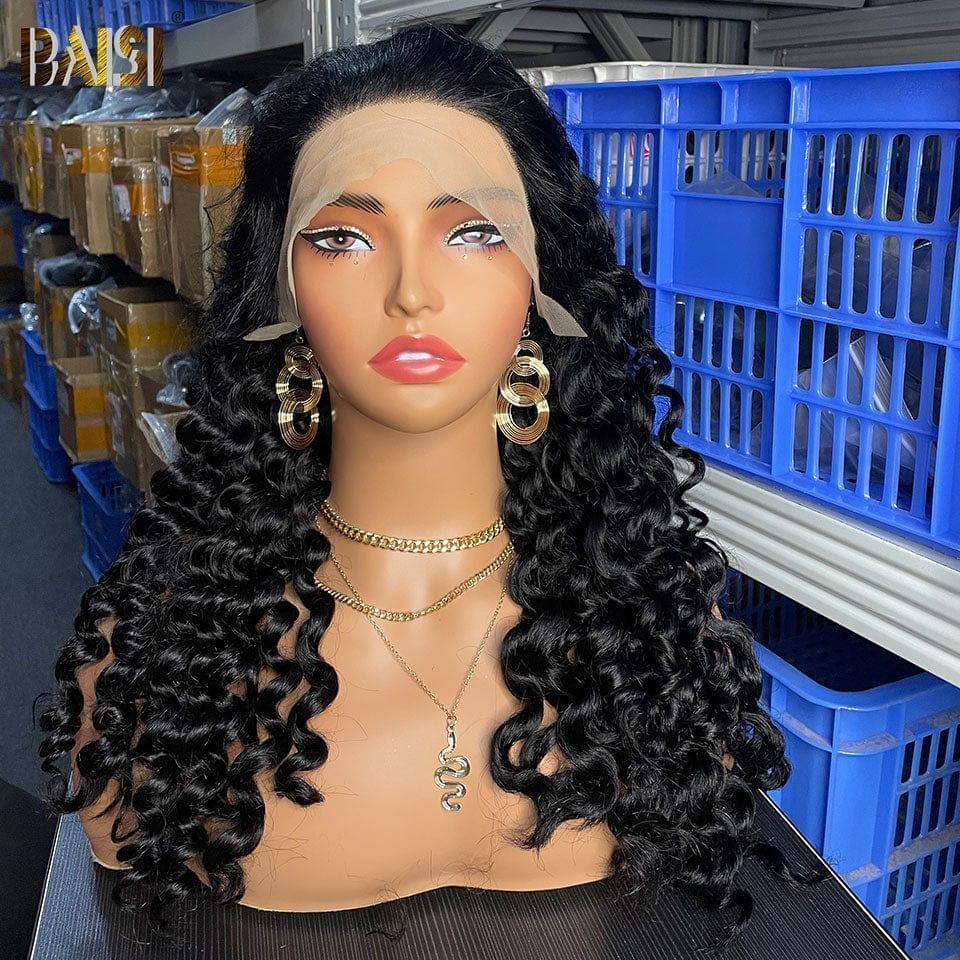 BAISI Achetez 2 perruques minimum au prix d'usine fournisseur 13X4 Perruques de Luxe Naturelle et curly wave A1 Fabriquées par les cheveux double drawn Vietnam Hair 250% densité plus de 20 ans d' utilisations