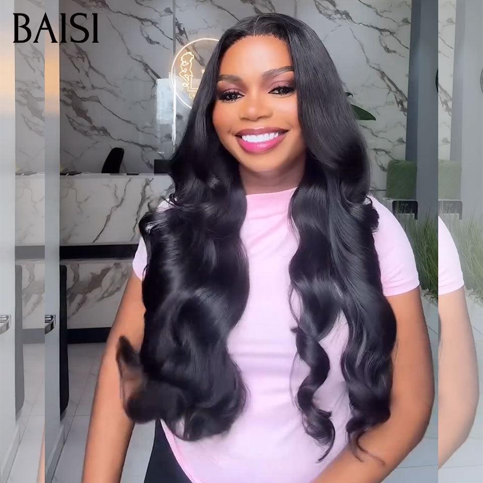 BAISI Lot de 2 perruques en 100% vrais cheveux humains 299€ 13X4 lace deep wave 18 pouces et 4x4 lace body wave 18 pouces code: VIP100