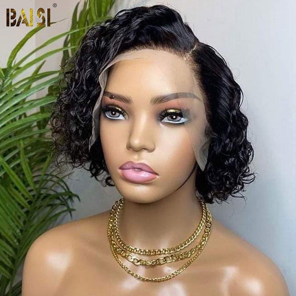 BAISI 13x4 lace frontal straight 10 inches 68€ or 2 Lace Frontal wigs 8 inches in 100% real human hair