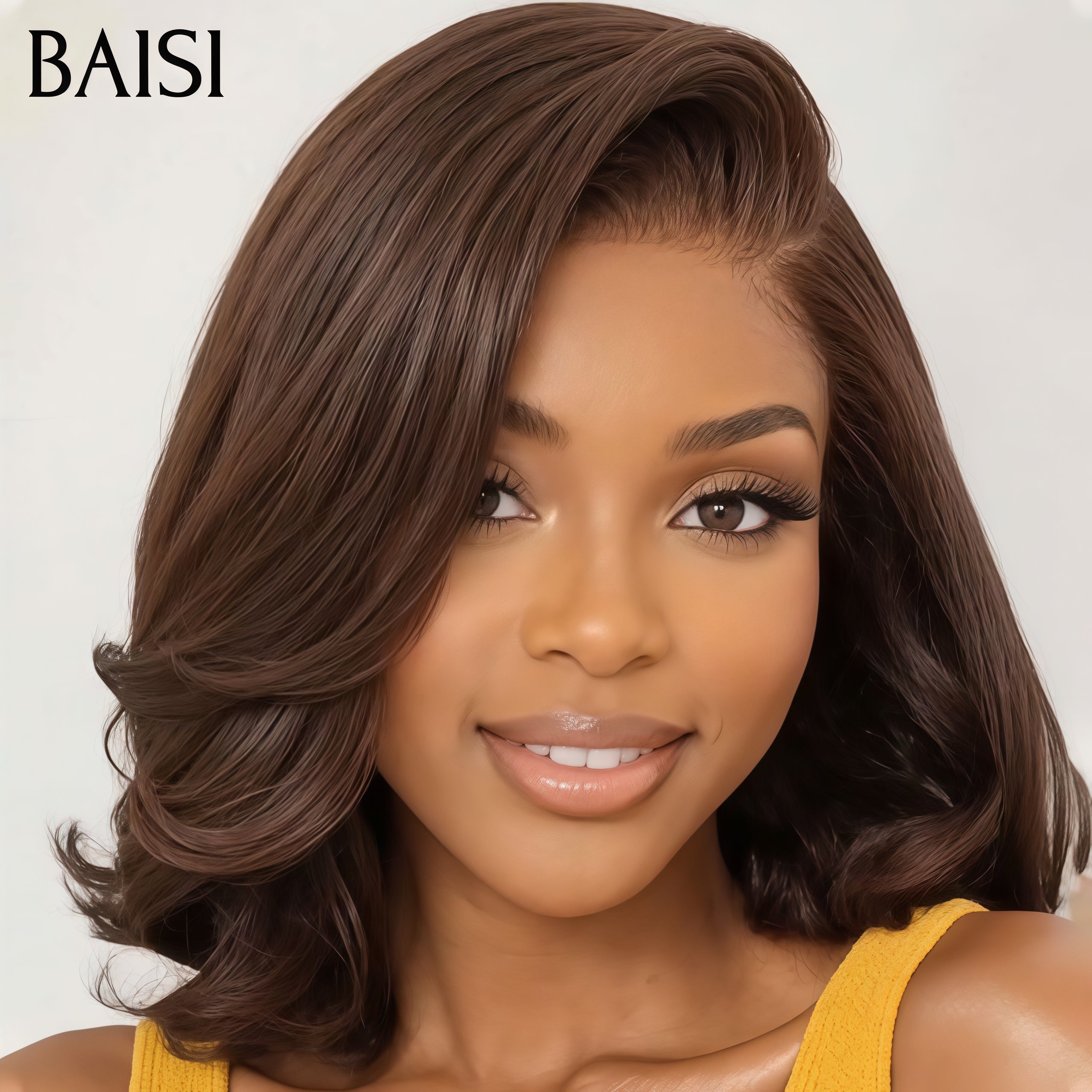 BAISI HAIR FR 2 Bonne Qualité 239€ perruques top recommandées ou 2 Perruques 109€ moitié prix 2x4 lace Lisse avec Frange 8 Pouces et 4x4 Lisse 10 Pouces en 100% Cheveux Humains mp50