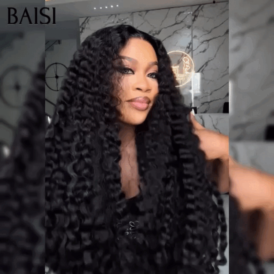 BAISI HAIR FR 13x6 Lace Frontal Deep Wave Perücke aus 100% rohem Haar