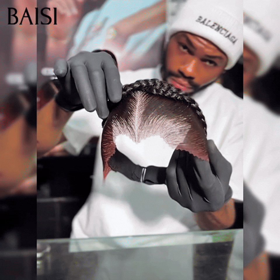 BAISI 59€ lace frontale avec natte prête à porter sans colle simple et efficace résultat beau et naturel