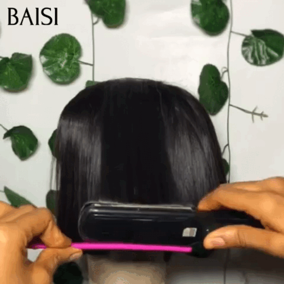 BAISI 4X4 Perruque Lisse BOB 8 Pouces En Couleur NOIR en France PROMO Aujourd'hui 59€ en 100% Cheveux Humains VIP100
