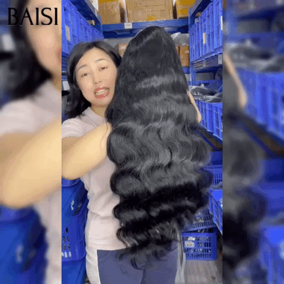BAISI PERRUQUE 4X4 Body wave 26 Pouces ou 13X4 Body wave 18 Pouces 1BT33# ou MIEL AVEC FRANGE FABRIQUÉ À LA MACHINE 10POUCE 70€ En 100% Cheveux Humains