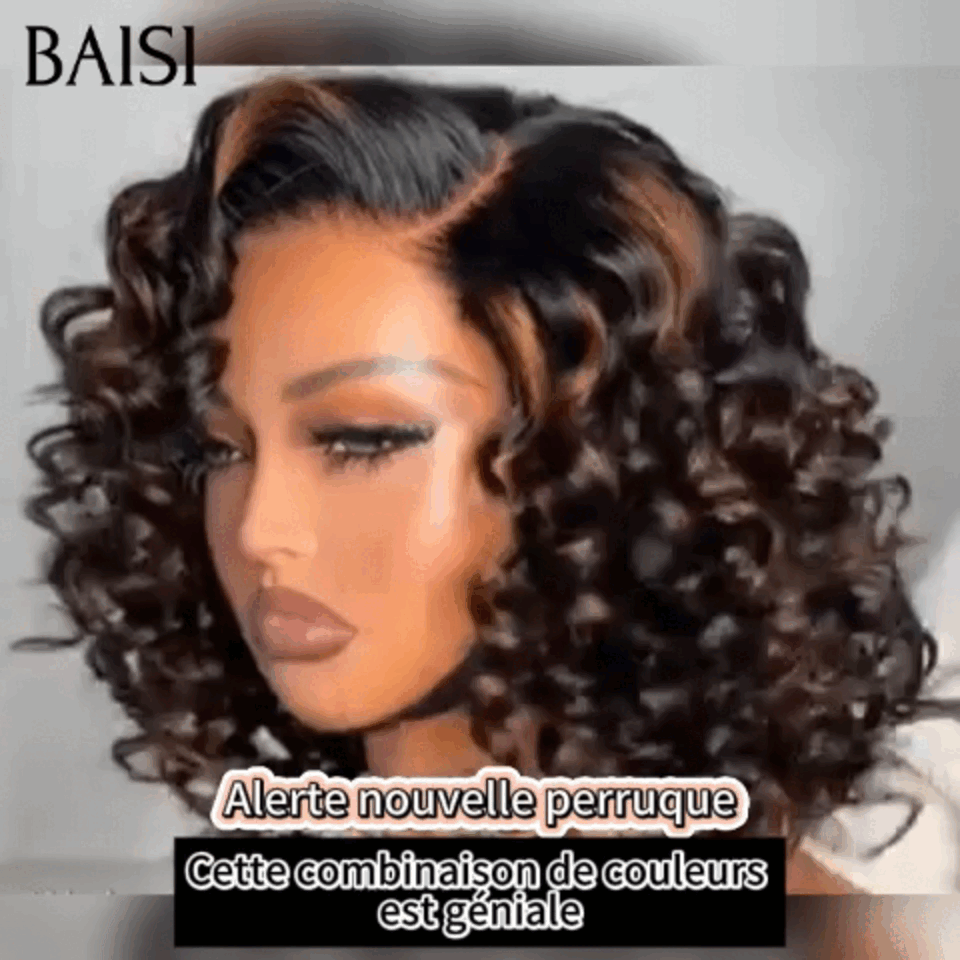 BAISI 13X4 gerade Bob-Perücke in Braun #4, vorgezupft, kein Kleber erforderlich, in 100 % Rohhaar, Spitze bereits geschnitten