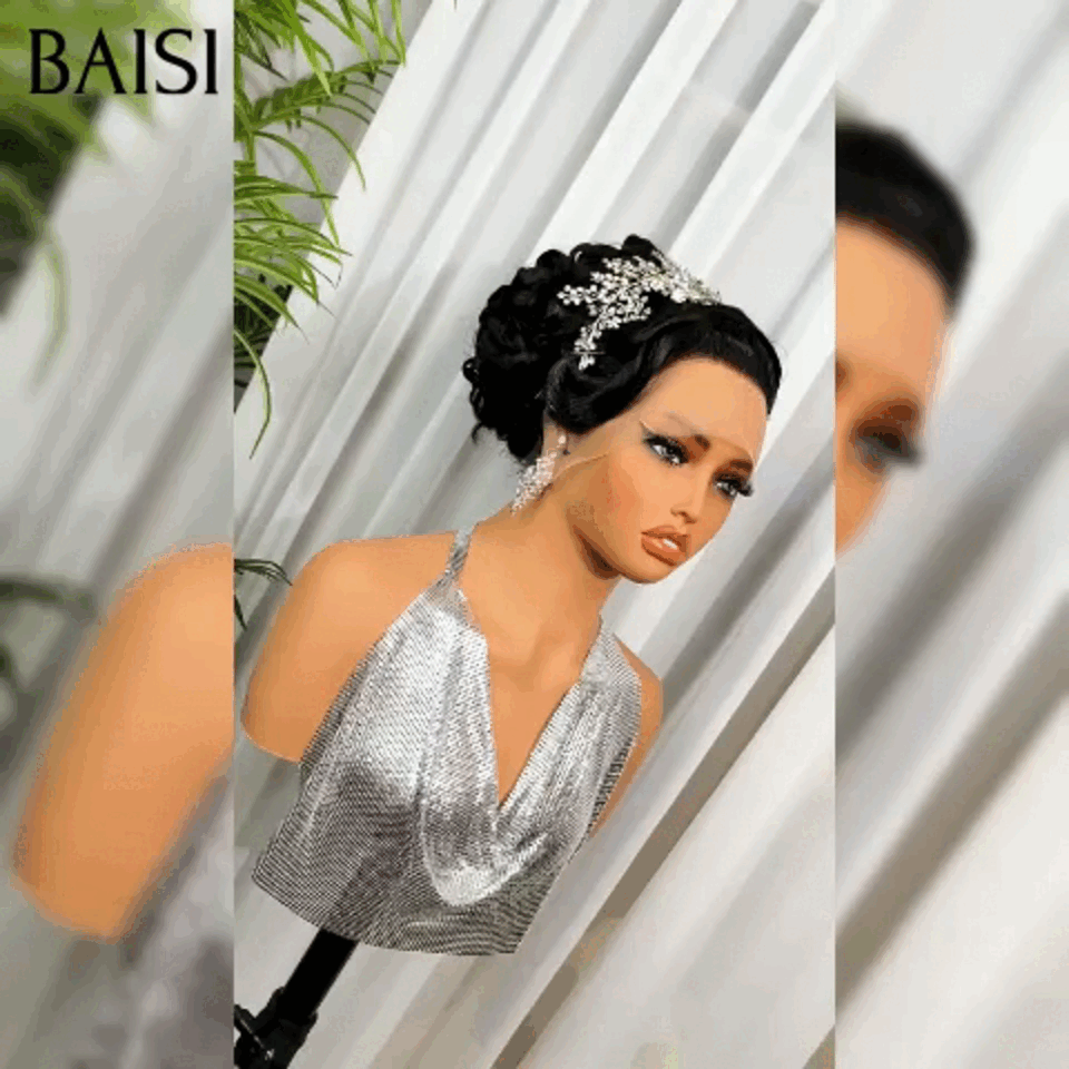 BAISI Coiffure de luxe Vivien Perruques Mariage Prête à porter chignon et personalisation comme sur la vidéo 100% identique avec lace frontale pour mariage ou événement spécial VIP100