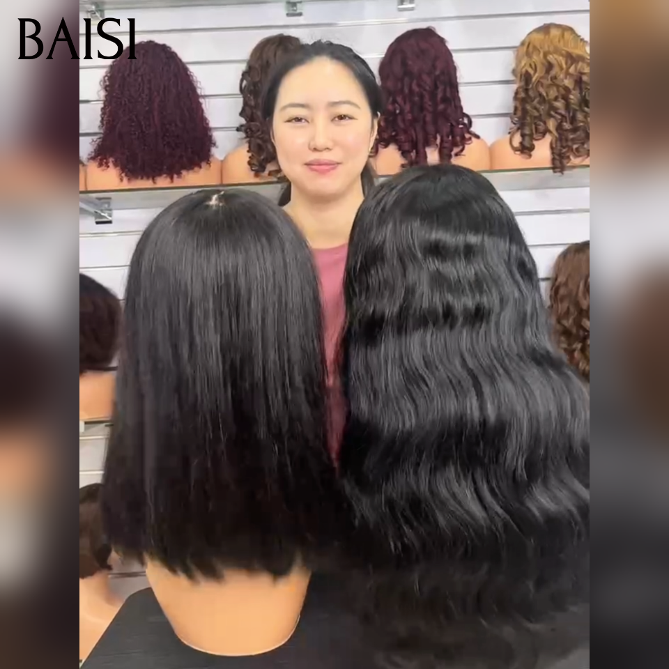 BAIS Lot de 2 Perruques 160€ 2x6 Lace Bob Lisse 12Pouces Vietnam Hair SDD Bone Straight Noir + 13x4 Lace Perruque Longue Body Wave 20Pouces Noir Très Bon Choix Pour Petit Business en 100% Cheveux humains