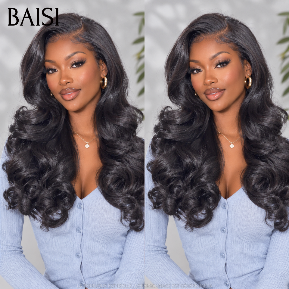 BAISI 1 acheté + 1 offert 199€ 13X4 Lisse 4#27#Mixte Miel 20 Pouces et Body wave 20 Pouces en 100% vrais cheveux humains
