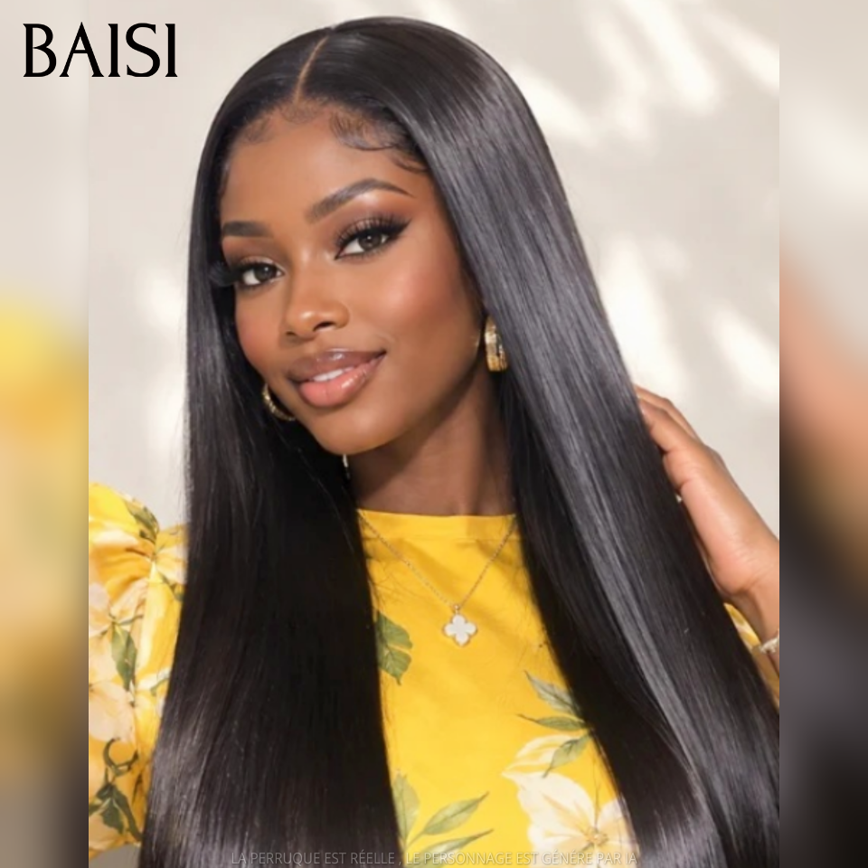 BAISI Achetez 1 + 1 Gratuite = 169€ 13x4 lace frontal Lisse et curly wave 18 Pouces en 100% vrais cheveux humains