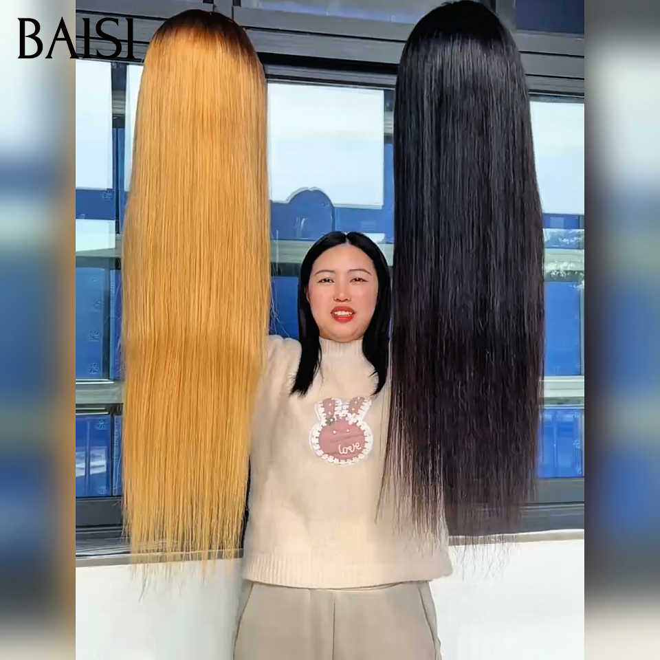 BAISI 2 Perruques Promo Dernier Jour 13x4 lace frontal Lisse et 30 pouce + 28 pouce 100% Cheveux Humains