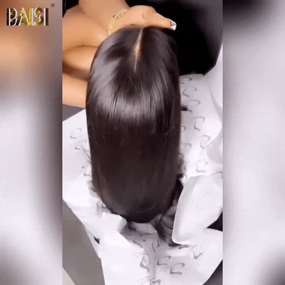BAISI 13X4 Perruques de Luxe SDD BONE STRAIGHT 100% Vietnam Hair Lisse A1 Fabriquées par les cheveux double drawn mèches vièges volume 250% densité plus de 20 ans d' utilisations