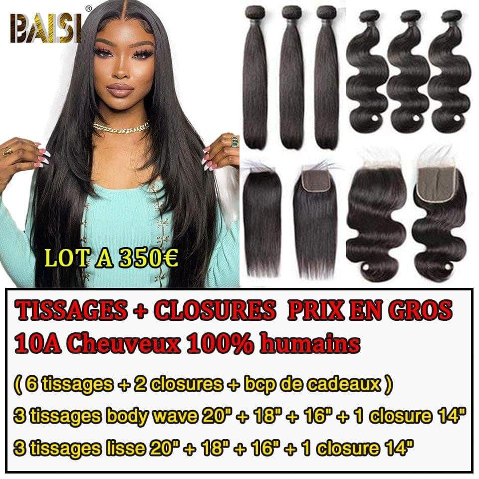 BAISI Tissage Avec Closure Vente En Gros