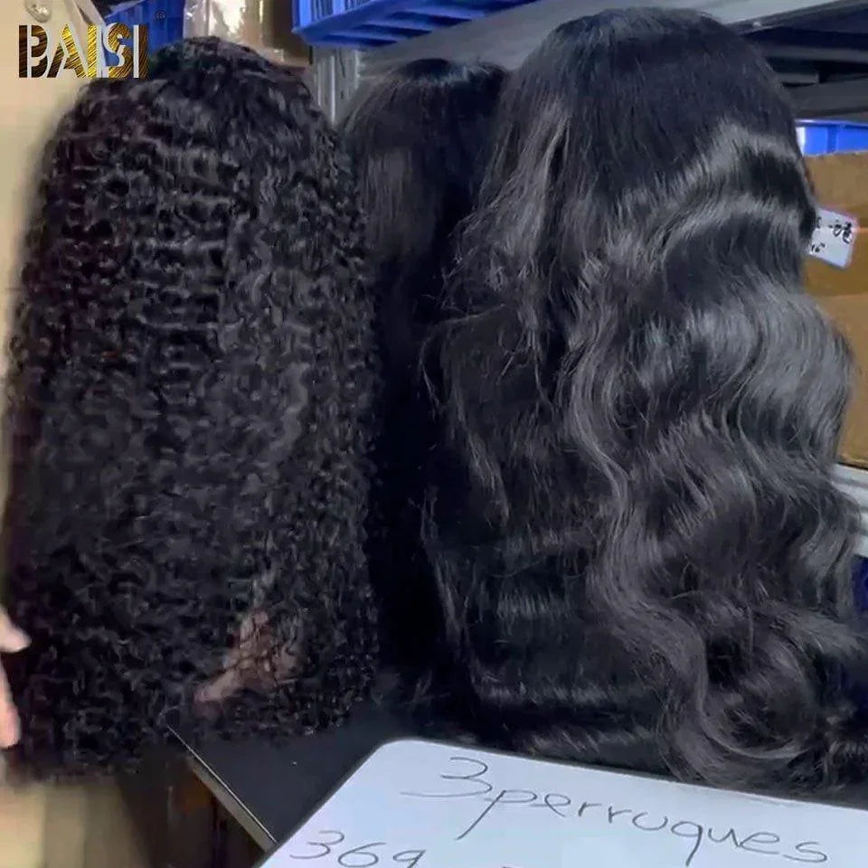 BAISI Lot de 3 perruques 4X4 lace 18pouces 319 euro ou 3 perruques 4X4 curly wave et 2X6 lisse 320 euro en 100% vrais cheveux humains