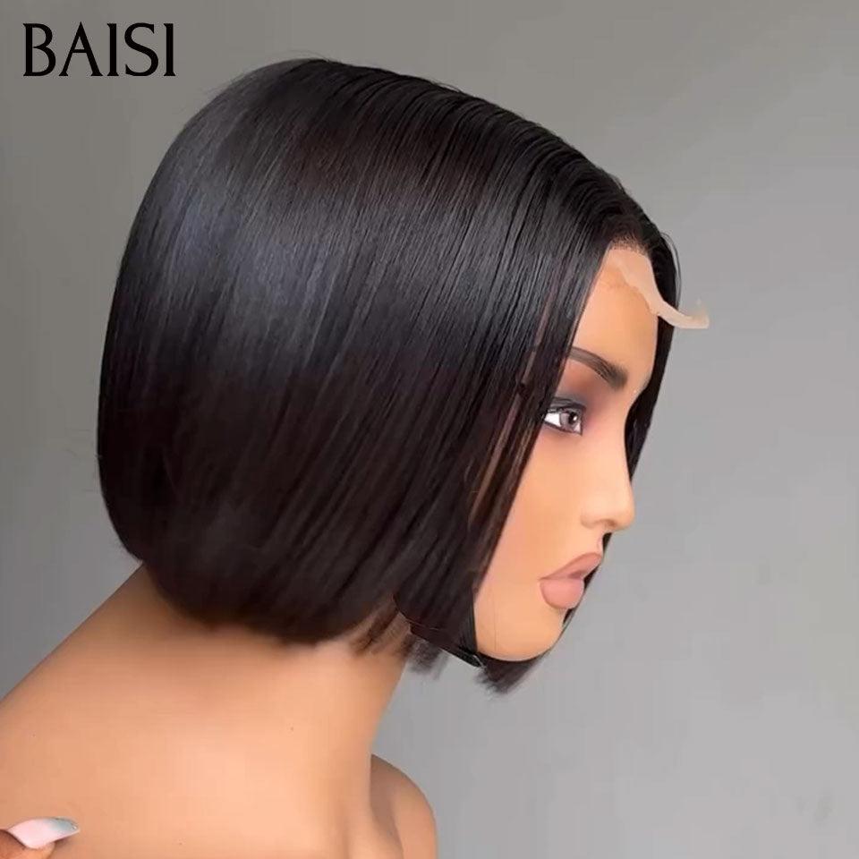 BAISI 3 perruques au choix 199€ 100% vietnam hair ajouter un par un dans le panier prix d'usine fournisseur en France TVA 0€ 48H arrivé 2X6 lace Lisse bob 8 Pouces 9 couleurs différentes (Pas Besoins De Code)
