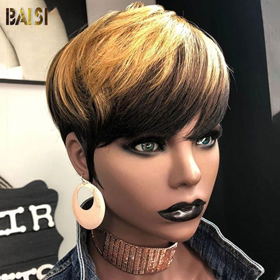 BAISI 1 Perruque 46€ water wave Fabriqué à la Machine ou 3 Perruques combinée à petit prix perruque 125€ moitié prix en 100% cheveux humains de bonne qualité livraison rapide mp50