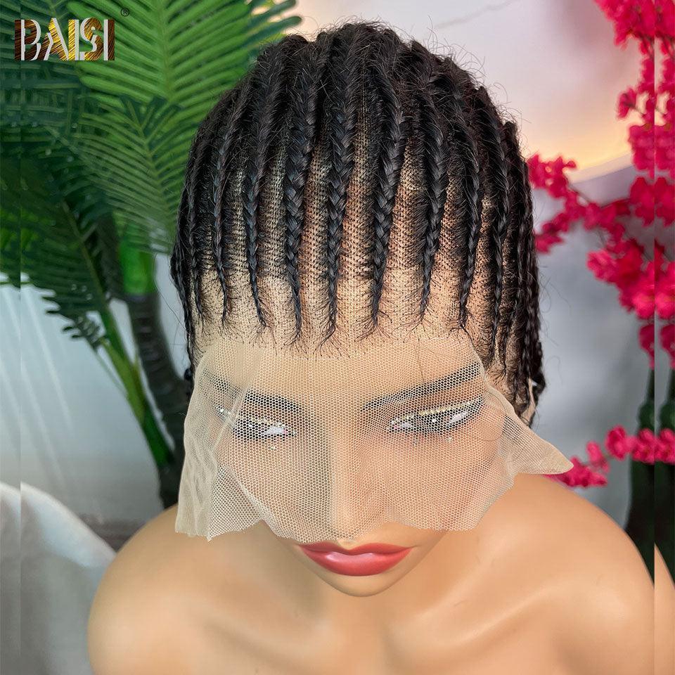 BAISI full lace Perruque Braide Natte En Couleur noir 130€ en 100% Cheveux Humains