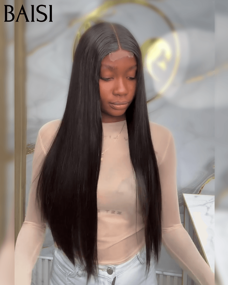BAISI 100% Viêtnam Hair 2X6 Bob Perruque Naturelle Lisse BONE Straight 10 Pouce 108€ de luxe en 100% Cheveux humains