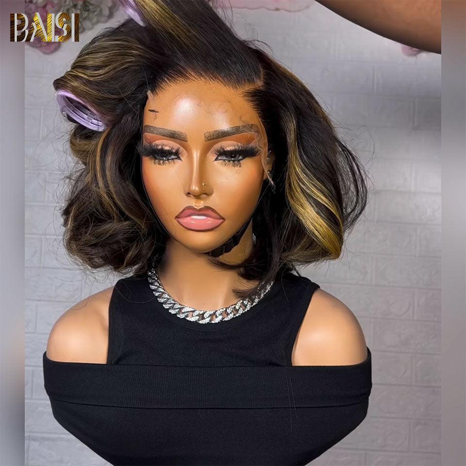 BAISI Achetez 2 perruques minimum au prix d'usine fournisseur JANA 4X4 bob en Couleur noir mix miel 1Bmix27# en 100% Raw Hair (Pas Besoin de Code)