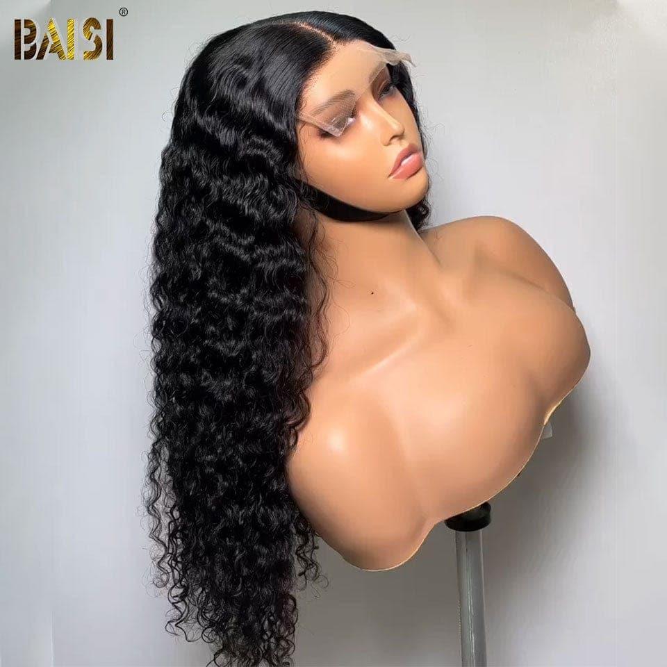 BAISI Perruques en France TVA 0€ Livraison gratuite 2-3 jours en Europe 4x4 closure deep wave en 100% cheveux humains en cheveux indians brésiliens de bonne qualité