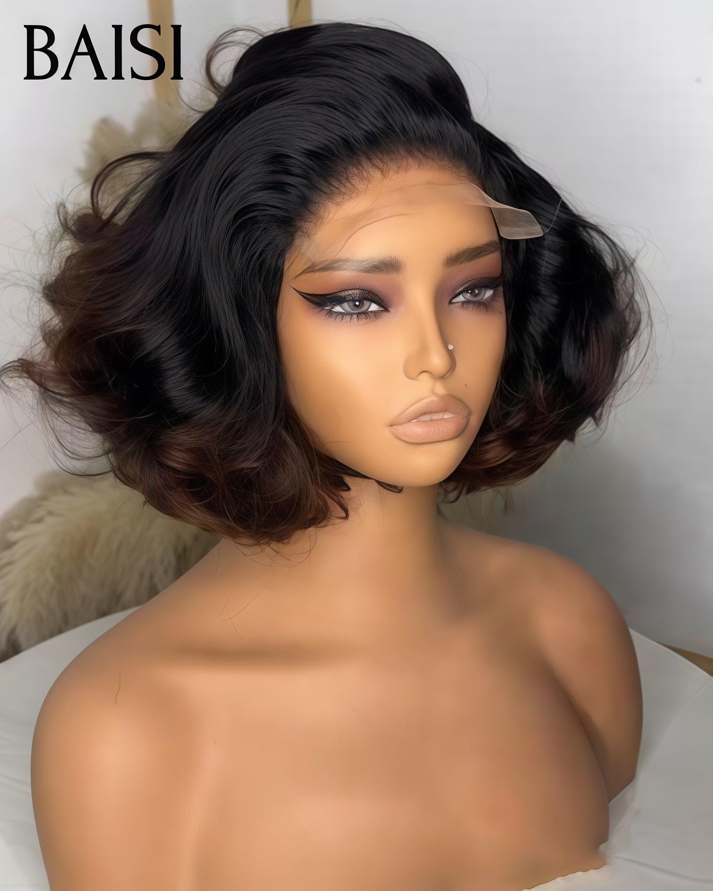 BAISI PROMOTION Perruque 4X4 bob 1BT4# Moitié Prix 85€ 100% Cheveux Humains MP50