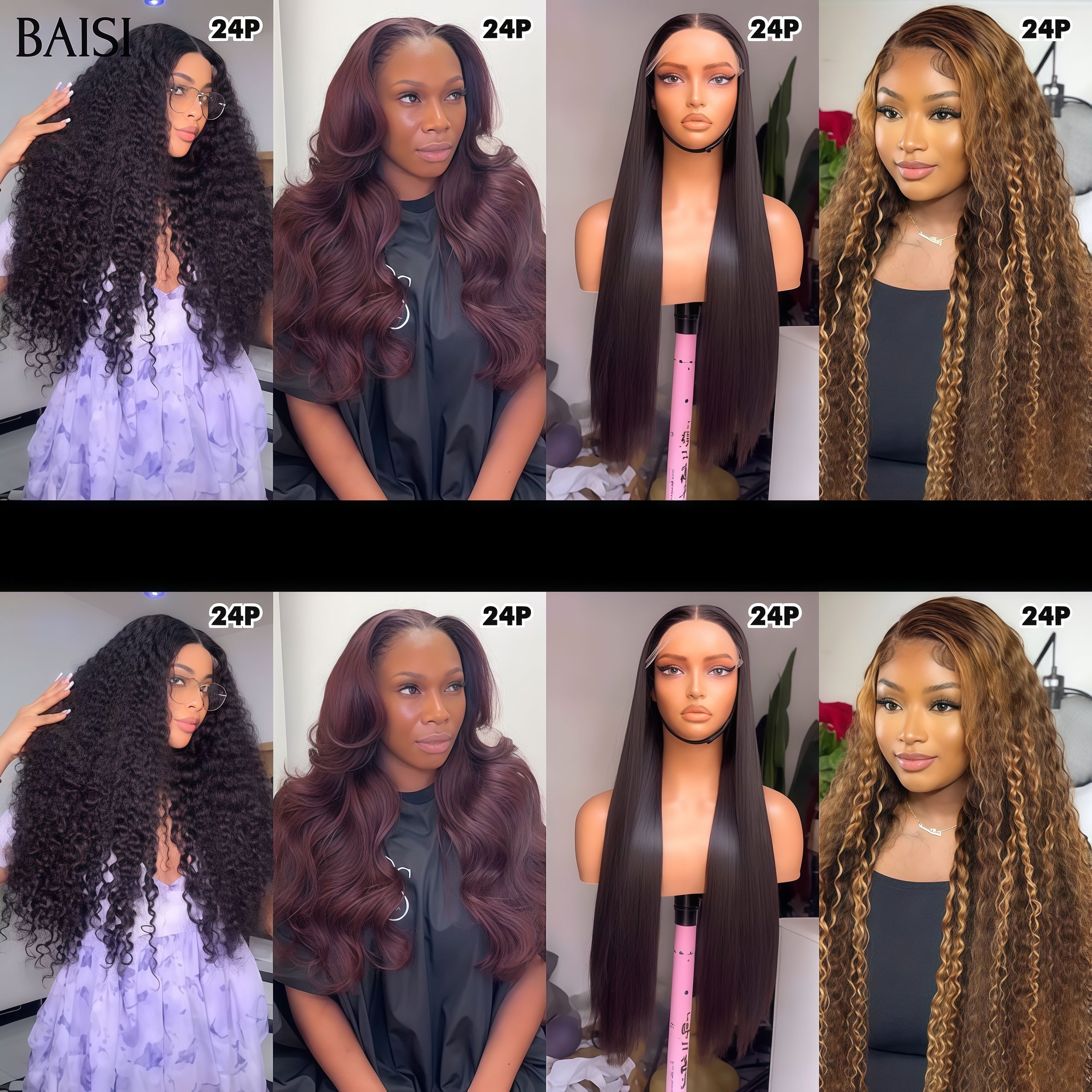 BAISI 4 Perruques en France 400€ Réduction avec code promo en 100% vrais cheveux humains Code: VIP100