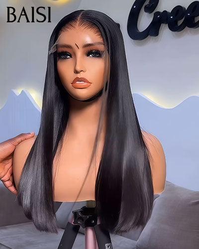 BAISI 13X4 Perruques de Luxe 100% Vietname Hair Haute Qualité SDD Bone Straight Lisse A1 Fabriquées par les cheveux double drawn Vietnam Hair 250% densité plus de 20 ans d' utilisations FR38