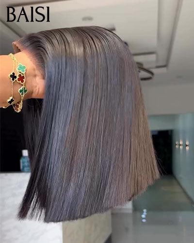 BAISI Perruque Afro curly Wave Wave avec Frange 12 Pouces en Couleur Marron 4# ou 13X4 lace de luxe 10 pouces 109€ En 100% Vrais Cheveux Humais Code : BS120