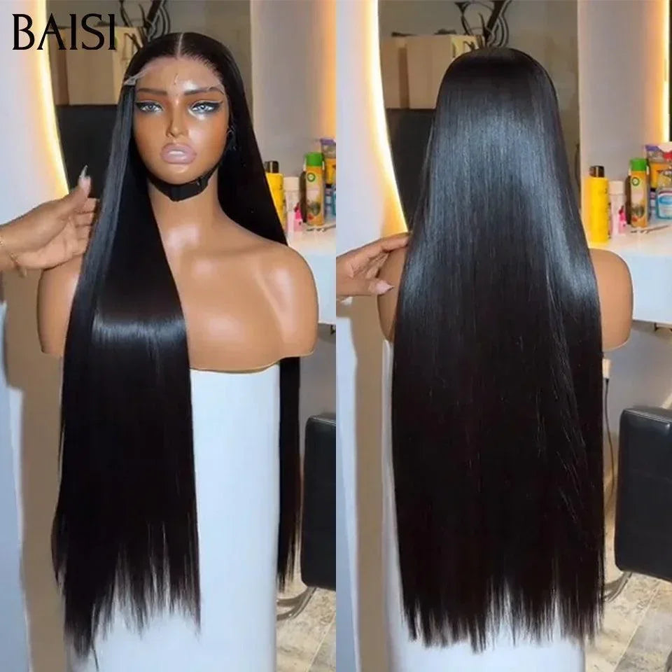 BAISI 4X4 Verschlussperücke zu lang Glatt 100% Echthaar kaufen 5 Stück, Neupreis