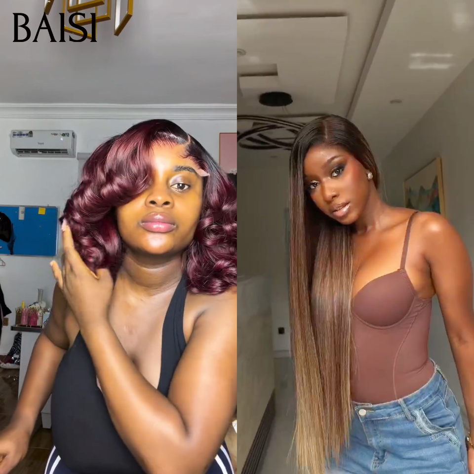 BAISI 10P Achetez 1 + 1 Gratuite 32P = 89€ Egg wave 100% Humain et Lisse blended hair sans retour