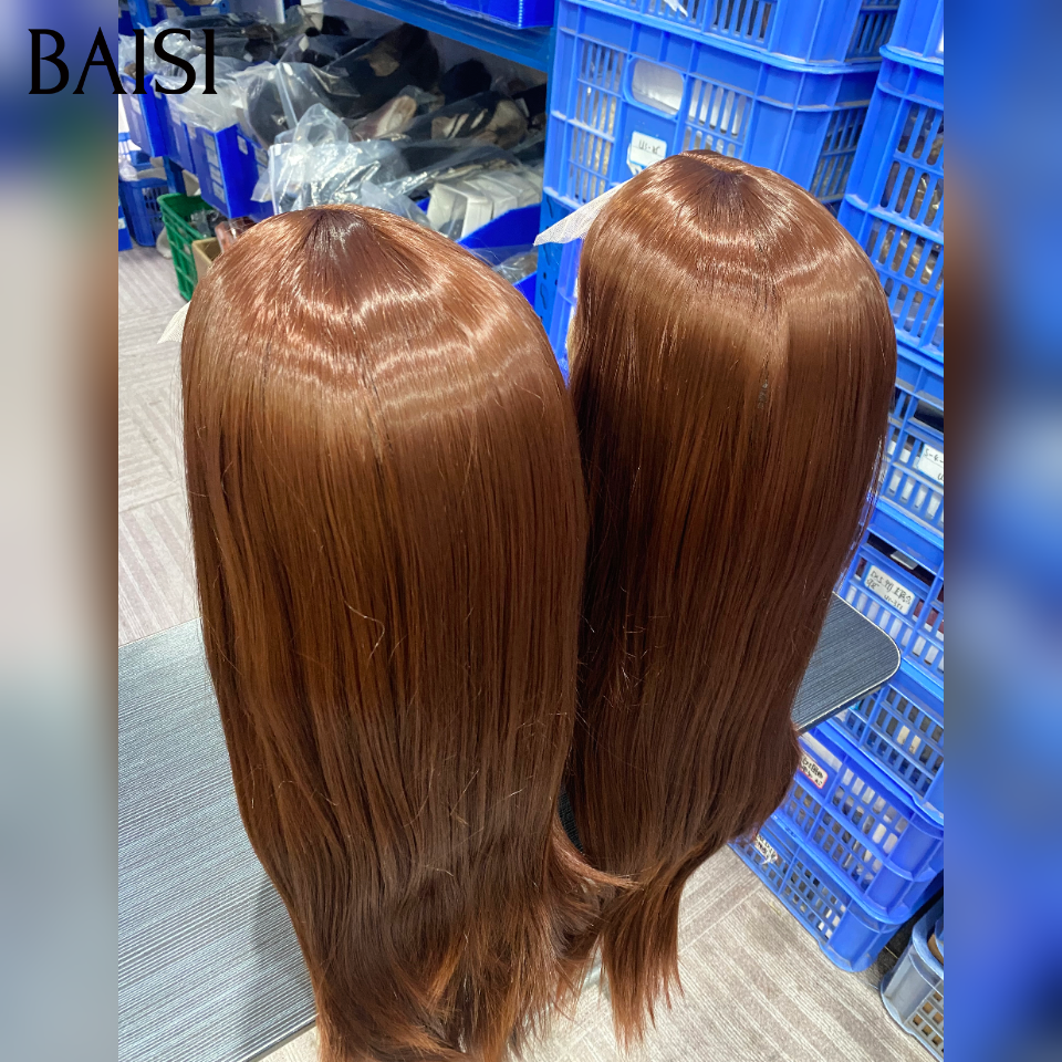 BAISI Promotion Perruque 24 Pouces 65€ Lisse avec marron en Blended human hair