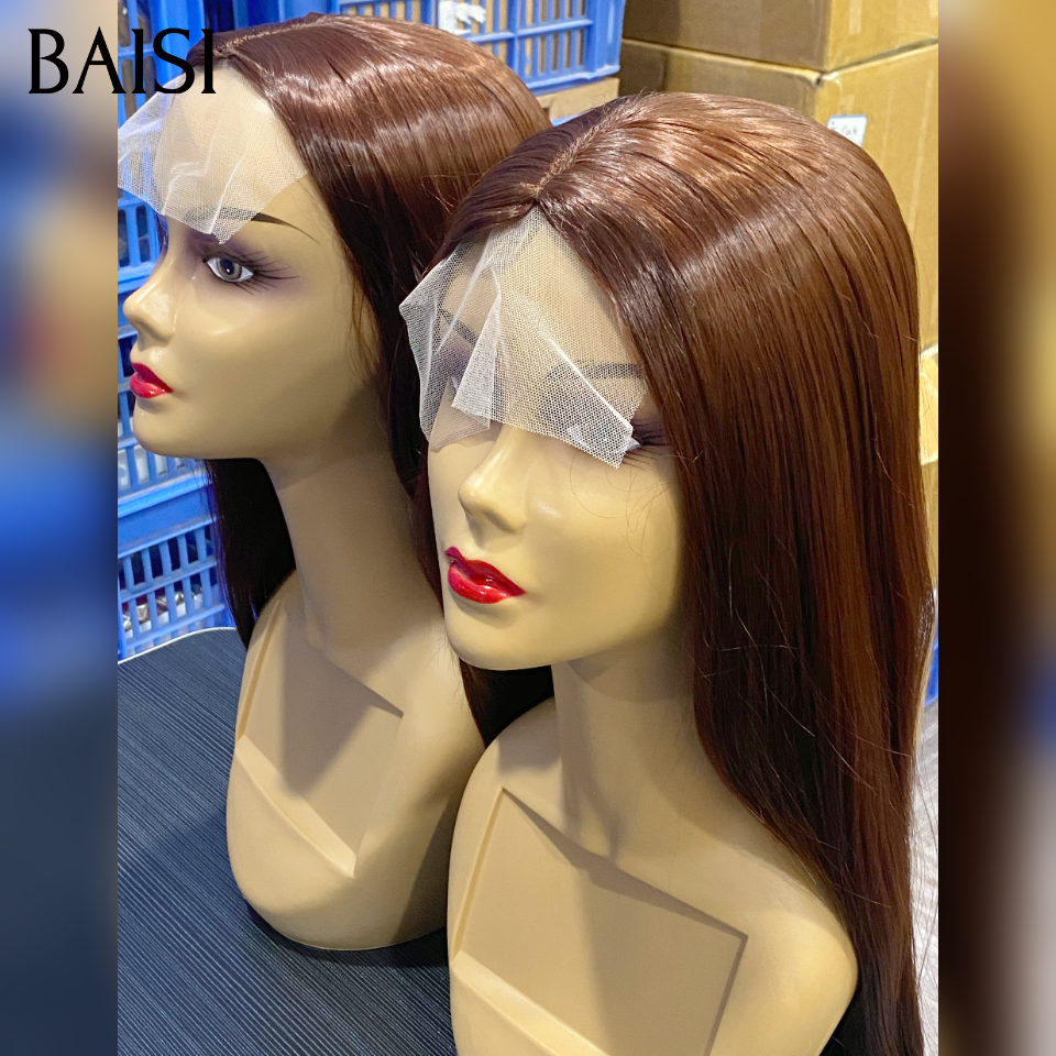 BAISI Promotion Perruque 24 Pouces 65€ Lisse avec marron en Blended human hair