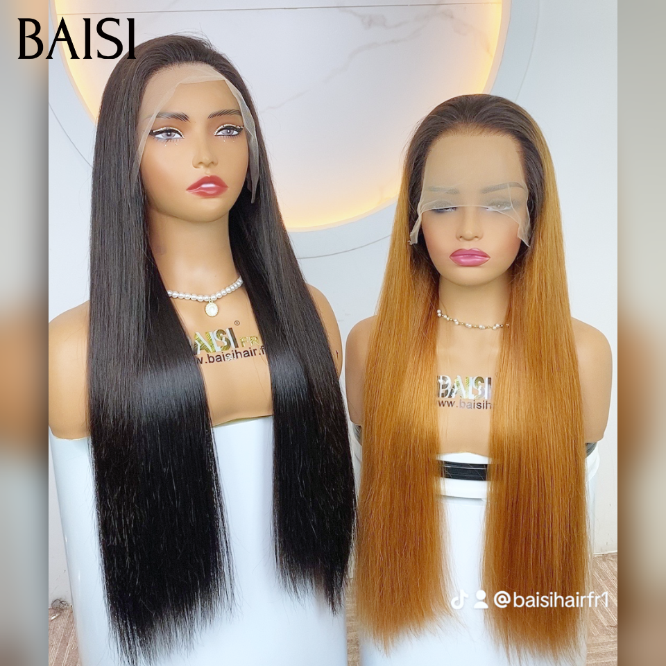 BAISI PROMO 2 Perruques 32 pouce 13×4 lace frontal Lisse 120€ en blended human hair