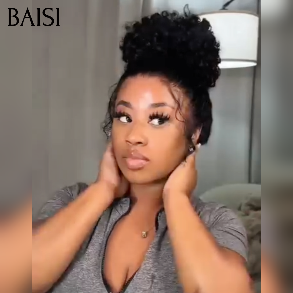 Tendance 2026 perruque en chignon bun Upgrade Invisible Strap 360 lace curly wave 360 invisible Pas Besoin de Colle 250% densité Respirant et confortable en 100% Raw Hair Lace déjà couper