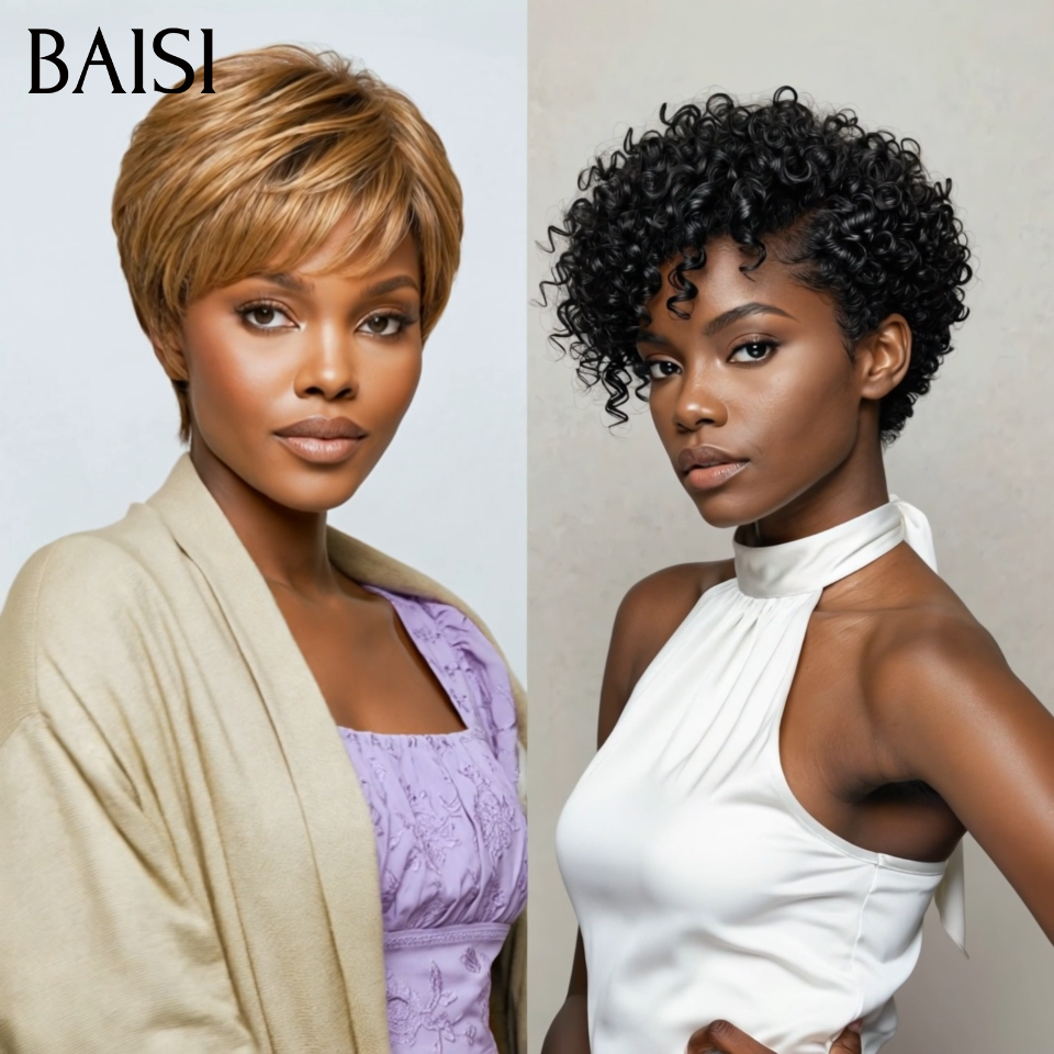 BAISI Packs de 2 Perucas 85€ em 100% cabelo humano verdadeiro