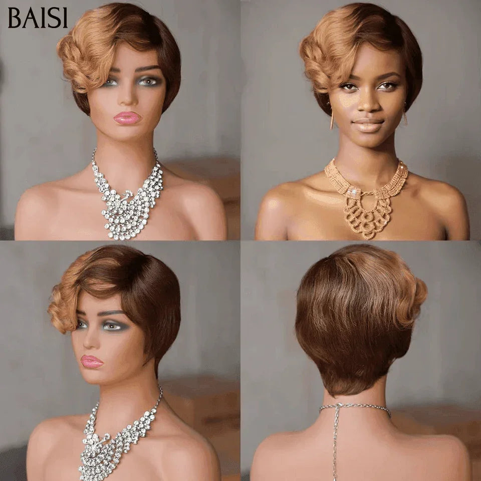 BAISI Pixie En Couleur #4#27 46€ en 100% Cheveux Humains
