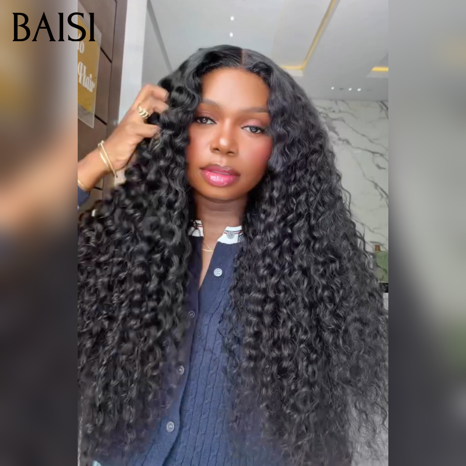BAISI Perruque Frontale Curly moitié prix 88€ 300% densité en 100% cheveux humains
