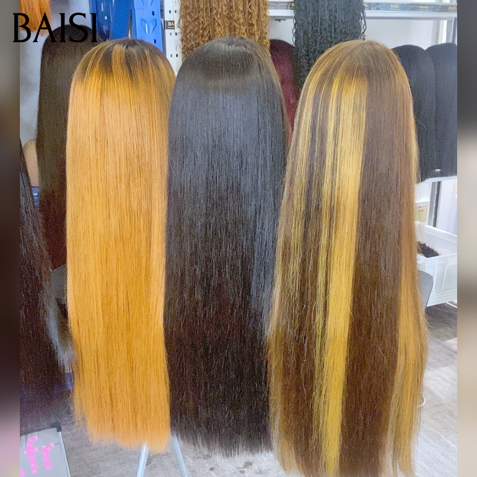 BAISI Prix d'usine 10 perruques 150€ (6 longues lisses 32p et 24p + 4 courtes 10p et 14p ) couleurs facile à revendre soldes blended humains hair sans retour