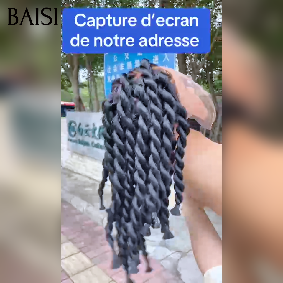 BAISI promotion Perruques avec coiffure tressée natte Lace Frontal 13X4 Natte 10 Pouces Promo 139€ 100% comme indiqué sur la photo En cheveux humains FR38