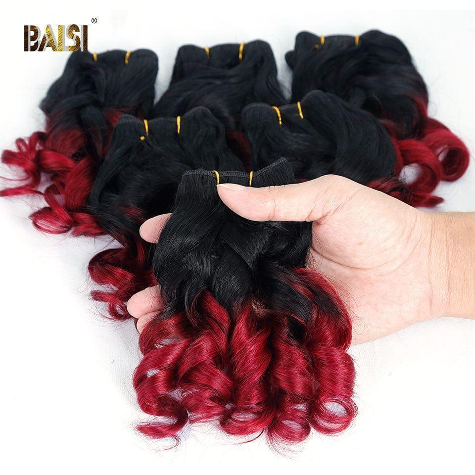 BAISI 6 Loose Wave Virgin Hair Weaves €59 in BLACK red color in 100% human hair