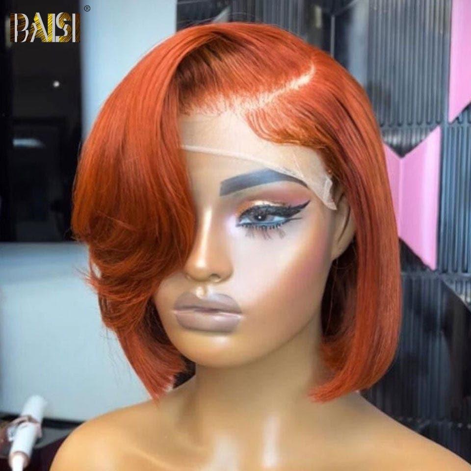 BAISI Achetez 1 + 1 Gratuite = 129€ ou Lot de 4 Avec frontales 8 Pouce lisse en 100% vrais cheveux humains 210 euro