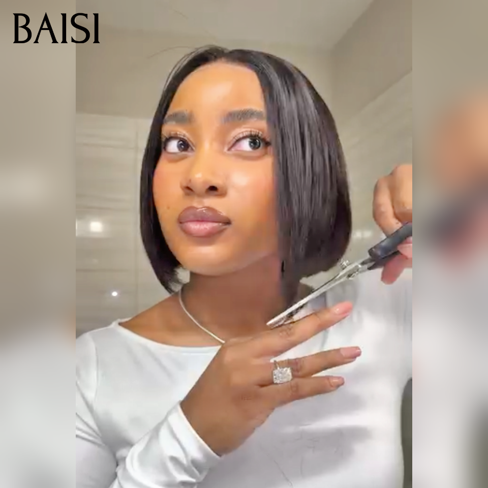 BAISI 4x4 lace frontal Perruques couleur noir ou couleurs mixte 1B#30#27# wave 200% volume en 100% Cheveux humain