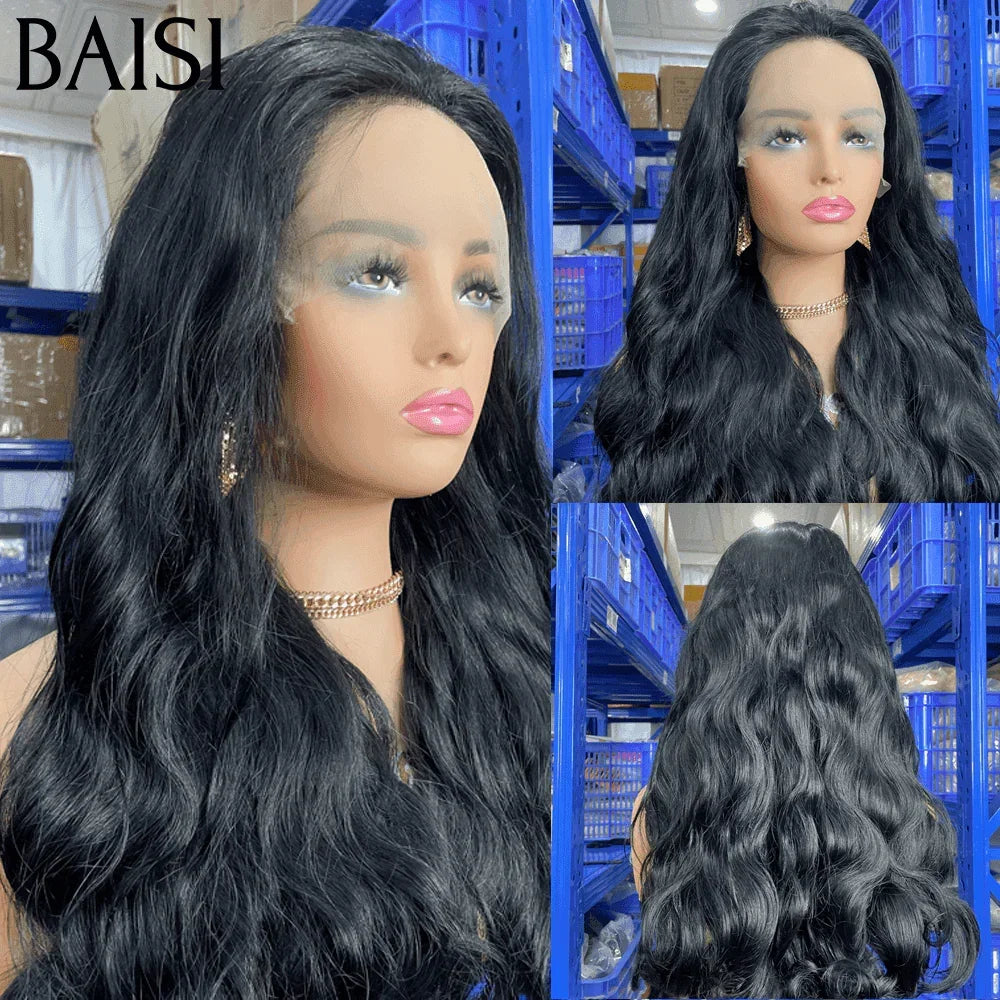 BAISI 13X6 Parrucche di alta qualità per l'onda del corpo di lusso 16 e 18 pollici 250% densità A2 Realizzate con capelli doppi disegnati
