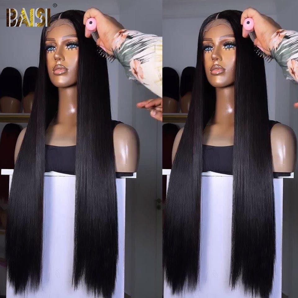 BAISI 3 Coiffures 158€ 2X6 lace 8 Pouces et 13x4 pixie 1BT4/350# et sans colle finger wave ou 4 Perruques en France pour revendre 440€ VIP400 en 100% vrais cheveux humains Réduction avec code promo