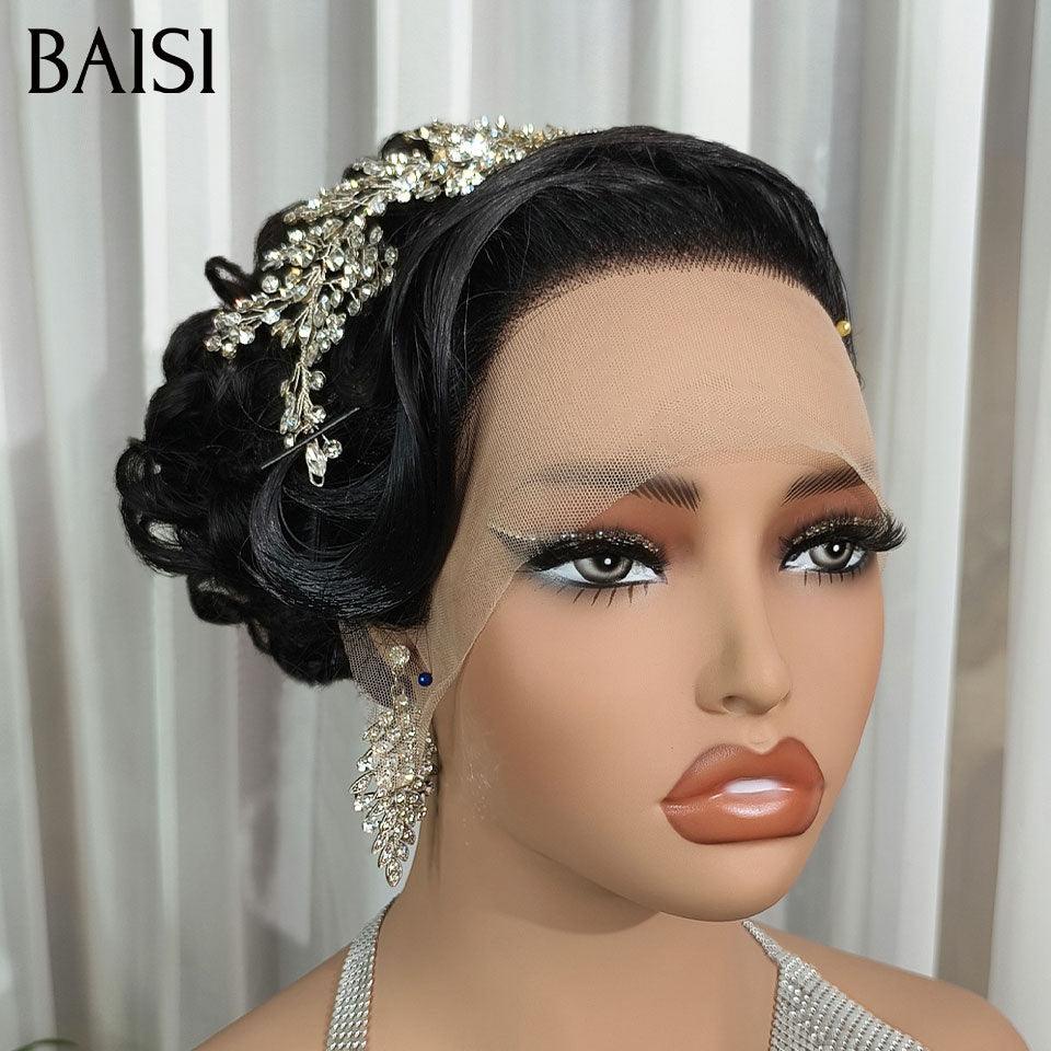 BAISI Coiffure de luxe Vivien Perruques Mariage Prête à porter chignon et personalisation comme sur la vidéo 100% identique avec lace frontale pour mariage ou événement spécial VIP100