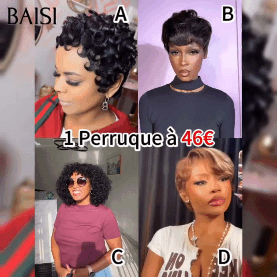 BAISI 2 Perücken OHNE Kleber Körperwelle und lockige Welle zum Weiterverkauf 275 € 18 Zoll aus 100 % echtem Menschenhaar VIP100