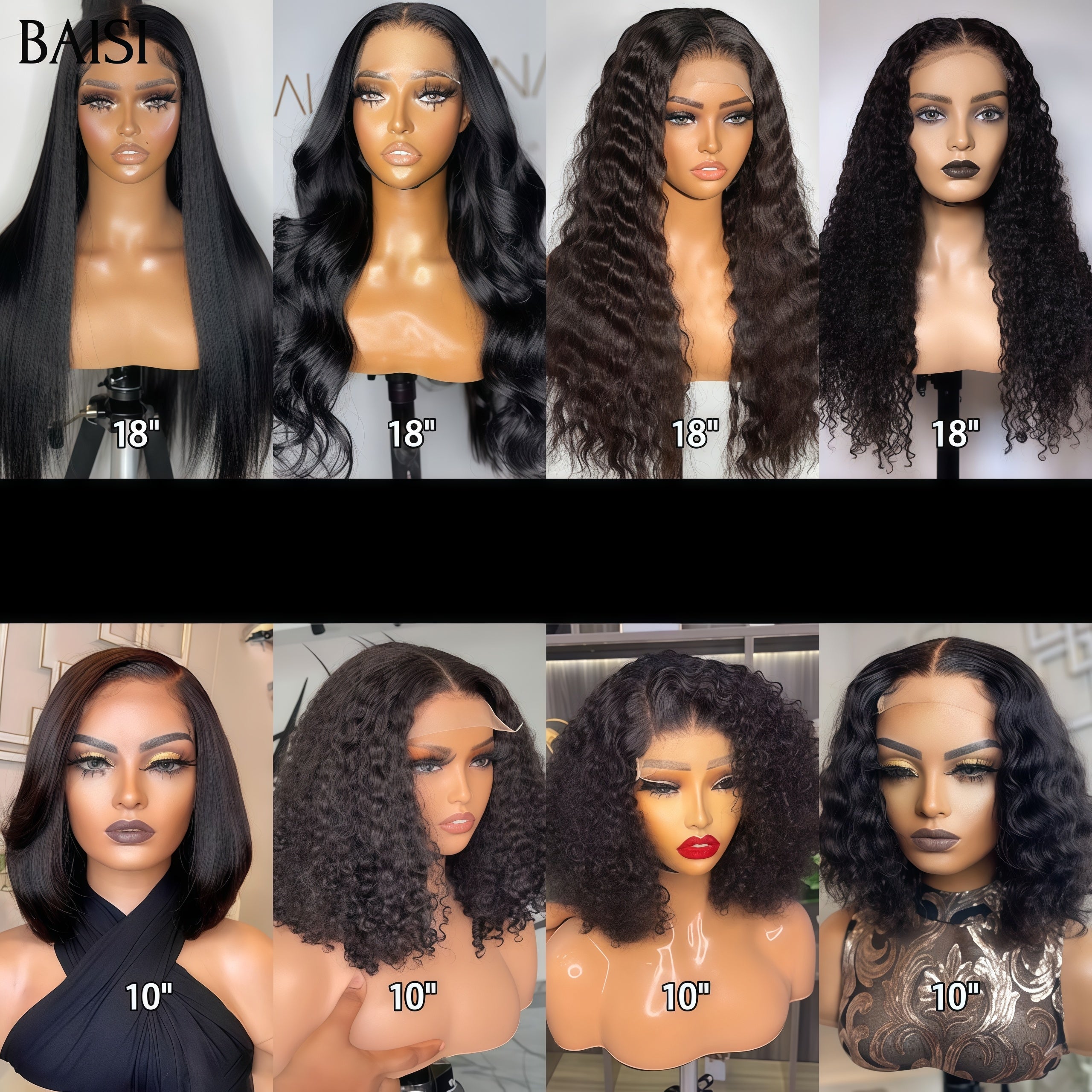 BAISI vente flash 8 perruques 530euro Prix réduit , Qualité garantie en 100% vrais cheveux humains BS120