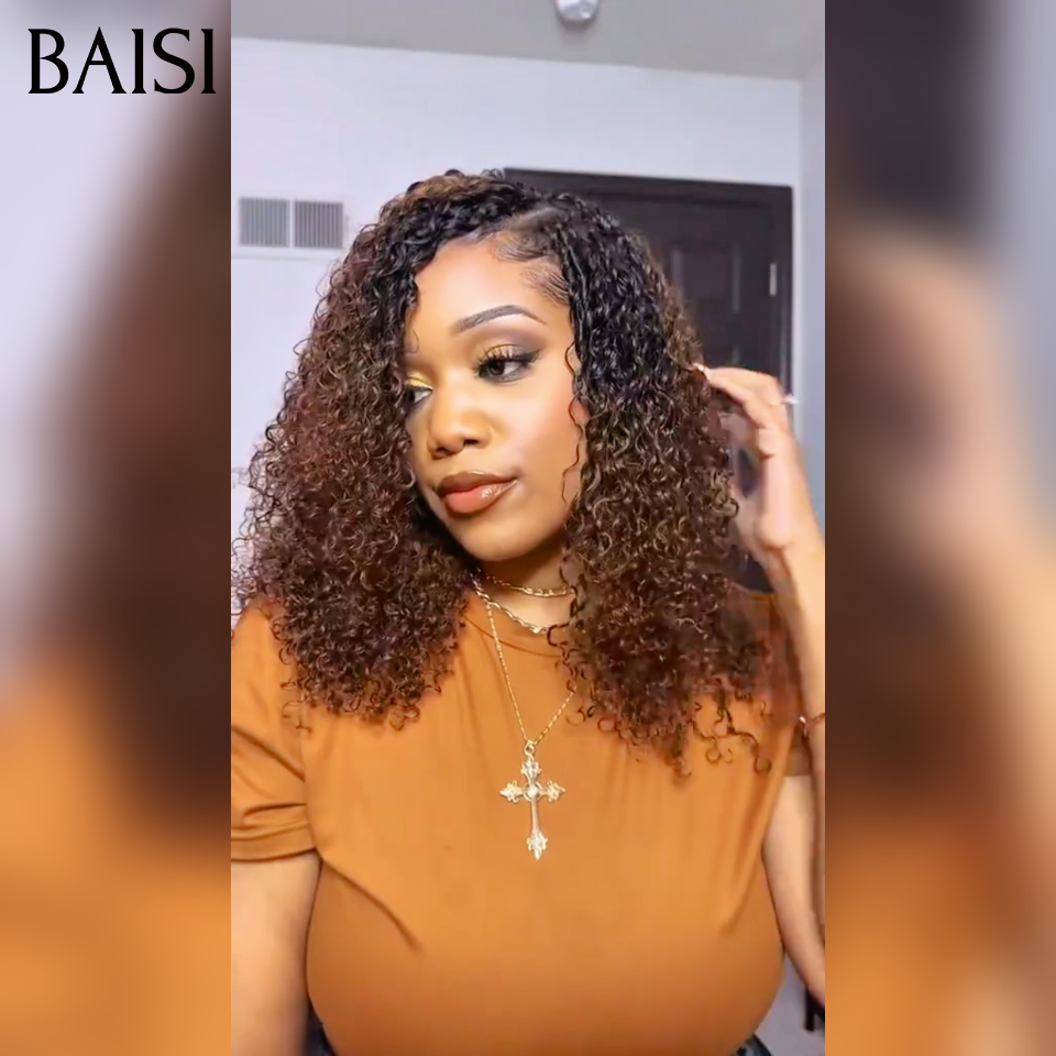 Nouvelles tendances en matière de perruques Extensions de Cheveux Humain Plume Double Tête Style Crochet Hair Sans Colle curly Wave marron 100% Naturel Invisible & Confort, Garantie 20 ans