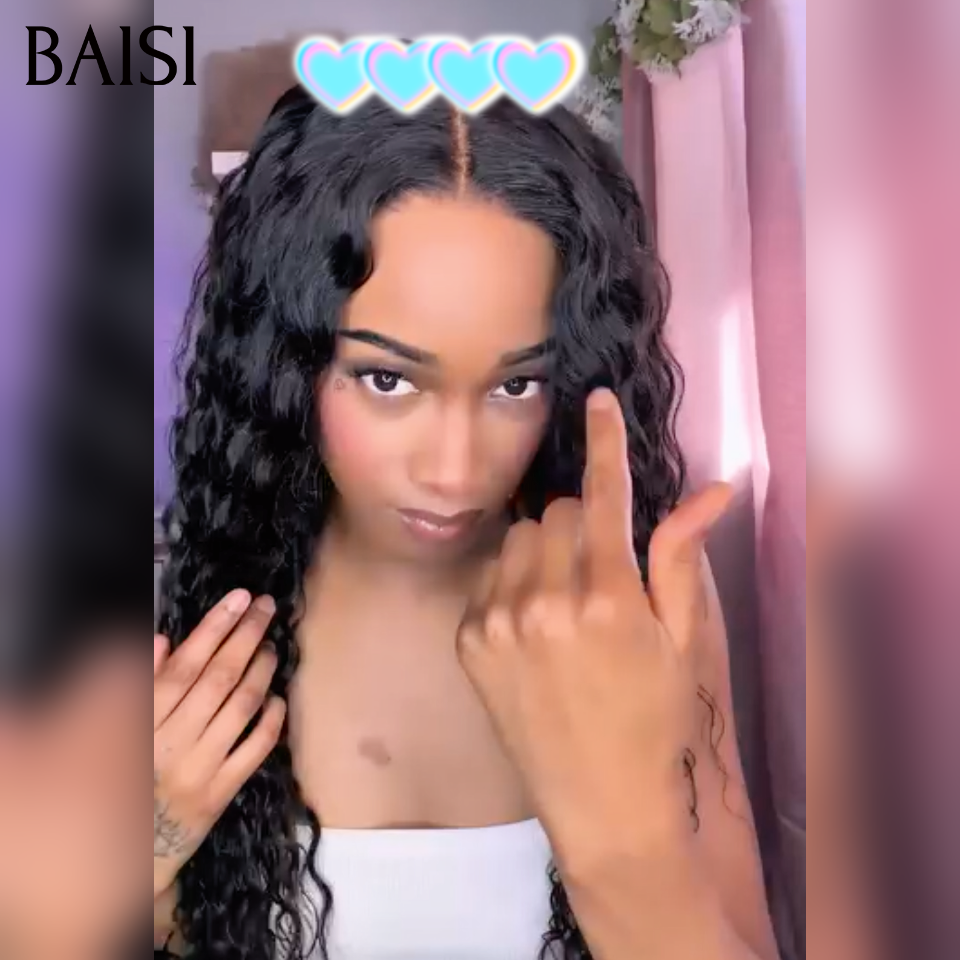 13x4 lace frontal Perruque deep wave 22 pouce 119€ en couleur NOIR en France en 100% Cheveux Humains