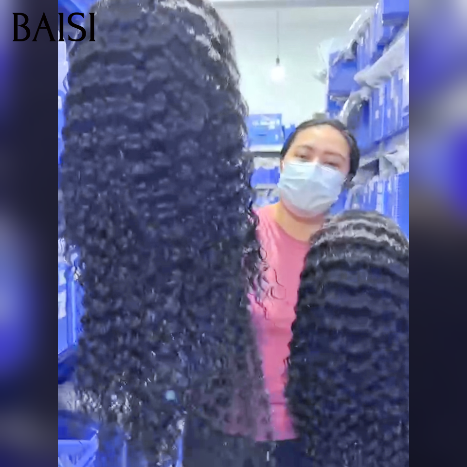 BAISI Perruque deep wave 24 pouces 149€ en noir en 100% Cheveux Humains