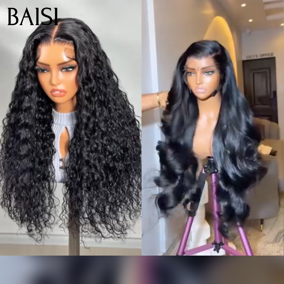 BAISI 2 Perruques Promo 209€ Moitié Prix 13x4 lace curly wave 24 pouces et body wave 20 pouces 100% human hair
